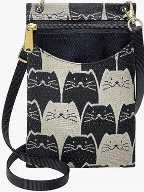 DANNY K Cat Print Crossbody CellPhone Bag